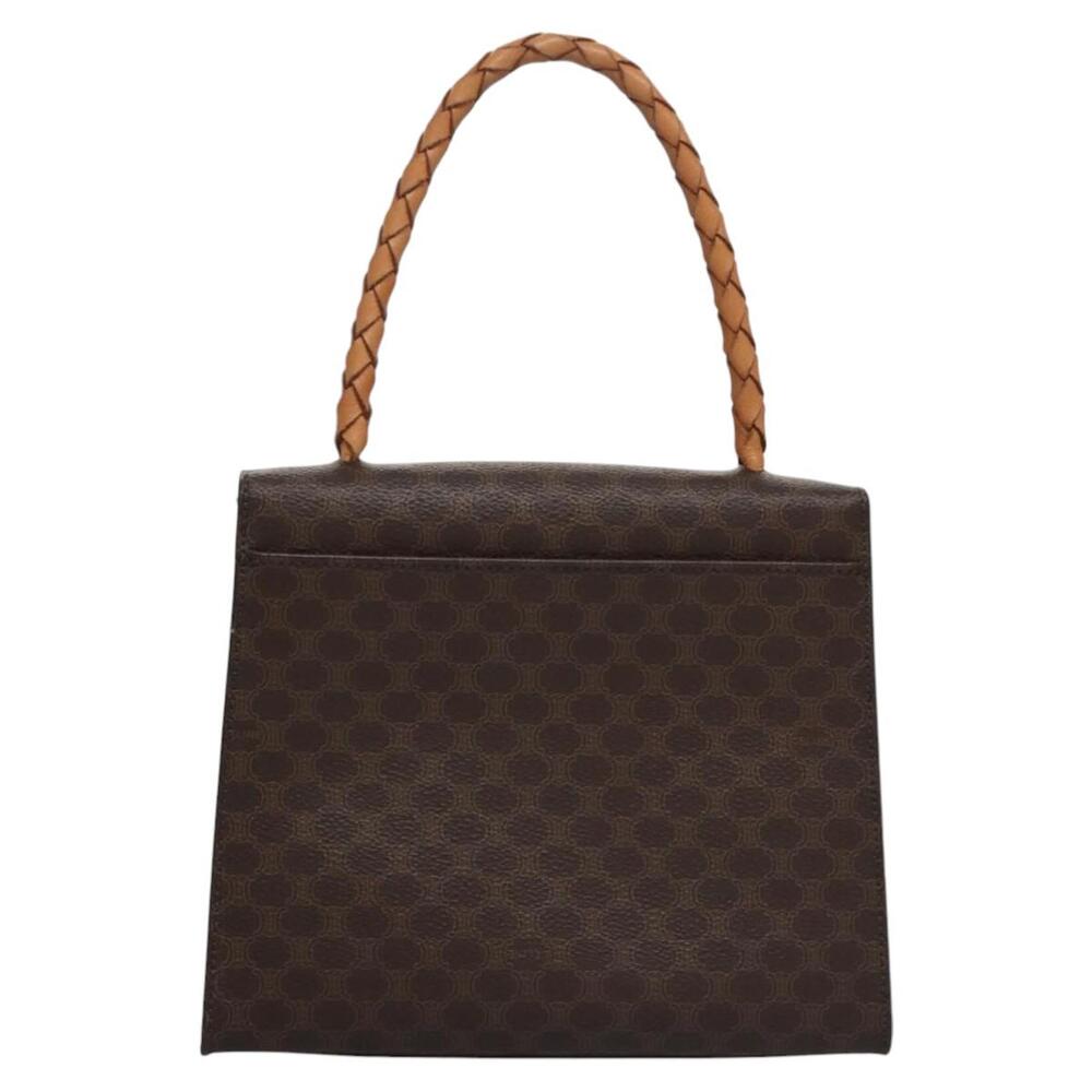 CELINE Macadam Canvas Hand Bag Pvc Leather Brown - Picture 3 of 13